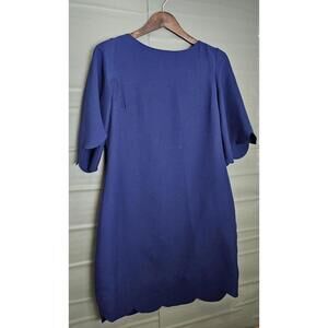 Sail to Sable Dress Navy Women Size S Scalloped